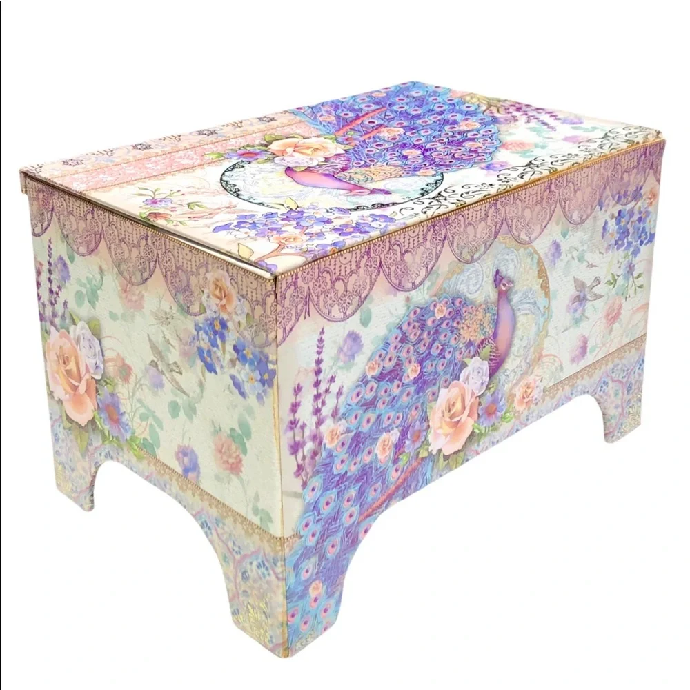 Pooch & Sweetheart Victorian Peacock Mirrored Jewelry Dresser Organizer  (97599)